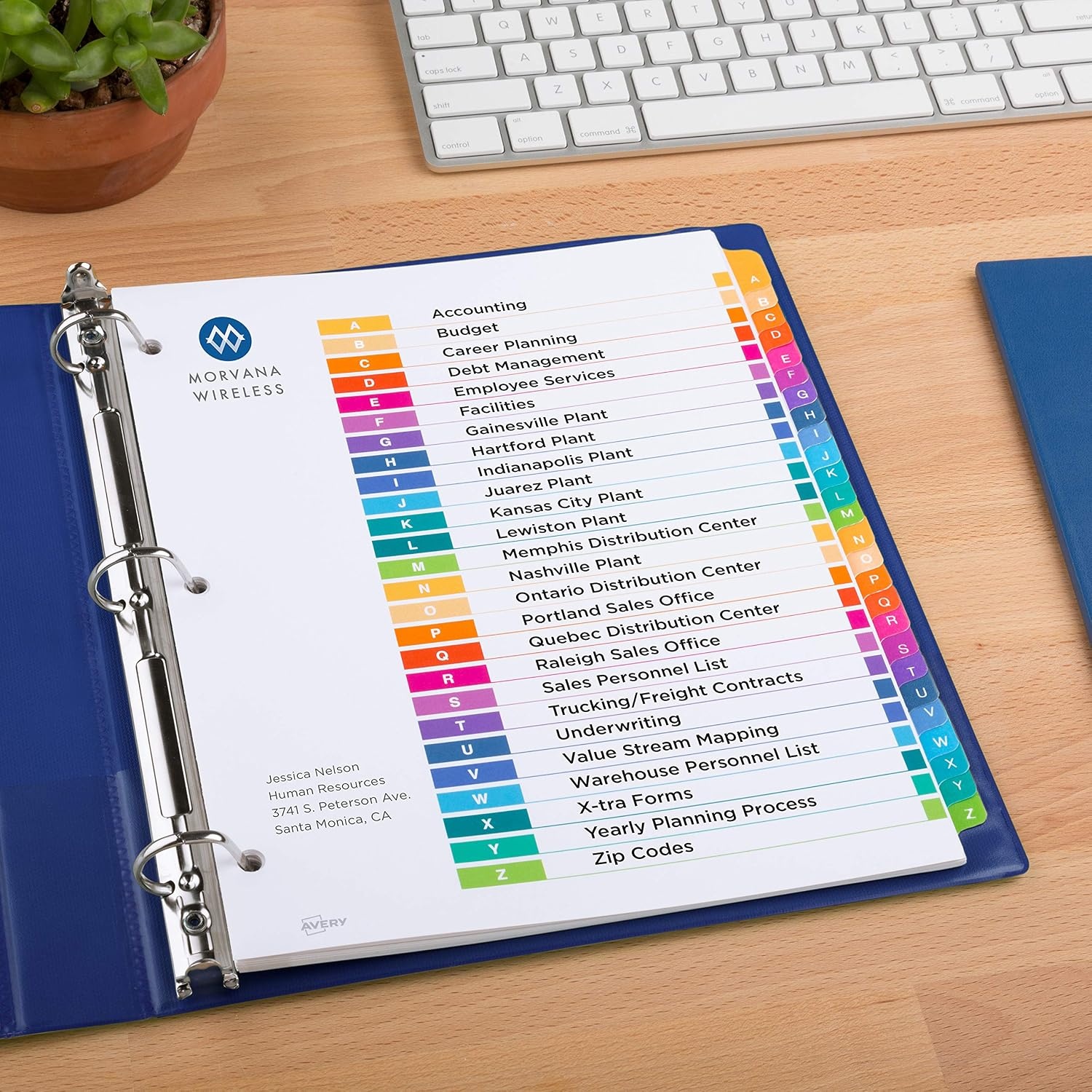 image:imageAvery AZ Dividers for 3 Ring Binders 26 Tabs per Set Customizable Table of Contents Multicolor Tabs Great for Organizing Reports Projects and More 3 Sets of 44225Classic