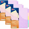 image:imageAvery Dividers for 3 Ring Binders 5 Tab Plastic Binder Dividers Pockets Insertable Big Tabs Pastel Classic Designs Extend Beyond Sheet Protectors 3 Sets 112555 tab