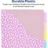 image:imageAvery Dividers for 3 Ring Binders 5 Tab Plastic Binder Dividers Pockets Insertable Big Tabs Pastel Classic Designs Extend Beyond Sheet Protectors 3 Sets 112555 tab Pack of 2