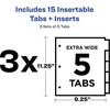 image:imageAvery Dividers for 3 Ring Binders 5 Tab Plastic Binder Dividers Pockets Insertable Big Tabs Pastel Classic Designs Extend Beyond Sheet Protectors 3 Sets 112555 tab