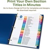 image:imageAvery EcoFriendly Recycled 131 Dividers for 3 Ring Binders 31 Tabs per Set Customizable Table of Contents Multicolor Tabs Great for Organizing Reports Projects and More 11084