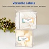 image:imageAvery Printable Rectangle Labels Sure Feed Technology Double Gold Border Florals Design 1 x 258 Matte White Permanent Labels LaserInkjet 160 Total Great for AddressingColor Block With Metallic Gold Veins