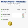 image:imageAvery Printable Rectangle Labels Sure Feed Technology Double Gold Border Florals Design 1 x 258 Matte White Permanent Labels LaserInkjet 160 Total Great for AddressingWatercolors With Gold Ginkgo Leaves