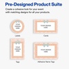 image:imageAvery Printable Rectangle Labels Sure Feed Technology Double Gold Border Florals Design 1 x 258 Matte White Permanent Labels LaserInkjet 160 Total Great for AddressingPink  Gold Scallop Frame W Bow