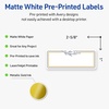 image:imageAvery Printable Rectangle Labels Sure Feed Technology Double Gold Border Florals Design 1 x 258 Matte White Permanent Labels LaserInkjet 160 Total Great for AddressingGold  Navy Border With Florals