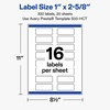 image:imageAvery Printable Rectangle Labels Sure Feed Technology Double Gold Border Florals Design 1 x 258 Matte White Permanent Labels LaserInkjet 160 Total Great for AddressingGold Frame W Ribbon  Roses  Stripes