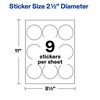 image:imageAvery Professionally Printed Custom Stickers 25 Diameter Round Personalized Stickers Matte Clear Film Design Your Own Custom Decals Great for Branding Gifts and MoreGlossy Clear Film