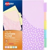 image:imageAvery Dividers for 3 Ring Binders 5 Tab Plastic Binder Dividers Pockets Insertable Big Tabs Pastel Classic Designs Extend Beyond Sheet Protectors 3 Sets 112555 tab