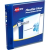 image:imageAvery Flexible View 3 Ring Binder 12 Inch Round Rings 1 Blue Binder 176701 Pack