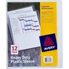 image:imageAvery Heavy Duty Plastic Document Sleeves Holds up to 25 Sheets 12 Clear Sleeves 72611