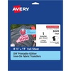 image:imageAvery Printable Heat Transfer Paper for Dark Fabrics 85 x 11 Inkjet Printer Compatible 5 Sheets of Iron On Transfer Paper Great for Custom Shirts Uniforms Gifts and More 3279Glitter