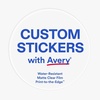 image:imageAvery Professionally Printed Custom Stickers 25 Diameter Round Personalized Stickers Matte Clear Film Design Your Own Custom Decals Great for Branding Gifts and MoreMatte Clear Film