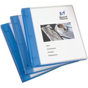 image:imageAvery Flexible View 3 Ring Binder 12 Inch Round Rings 1 Blue Binder 176703 Pack