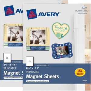 image:imageAvery Printable Magnet Sheets 85 x 11 Inkjet Printer 5 White Magnetic Sheets 327010 sheets