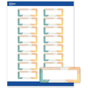 image:imageAvery Printable Rectangle Labels Sure Feed Technology Double Gold Border Florals Design 1 x 258 Matte White Permanent Labels LaserInkjet 160 Total Great for AddressingColor Block With Metallic Gold Veins