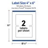 image:imageAvery Outdoor Waterproof Rectangle Labels with Sure Feed Technology 4 x 6 White Film PrinttoTheEdge Compatible with Laser Printers 50 Labels Total100 labels