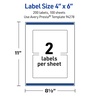 image:imageAvery Outdoor Waterproof Rectangle Labels with Sure Feed Technology 4 x 6 White Film PrinttoTheEdge Compatible with Laser Printers 50 Labels Total200 labels