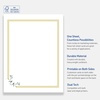 image:imageAvery Printable FullSheet Cardstock Gold amp Navy Border Florals 85 x 11 Matte White FullSheet Cardstock LaserInkjet 10ct Great Craft PaperDouble Gold Border with Florals