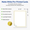 image:imageAvery Printable FullSheet Cardstock Gold amp Navy Border Florals 85 x 11 Matte White FullSheet Cardstock LaserInkjet 10ct Great Craft PaperDouble Gold Border with Florals