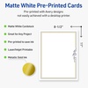 image:imageAvery Printable FullSheet Cardstock Gold amp Navy Border Florals 85 x 11 Matte White FullSheet Cardstock LaserInkjet 10ct Great Craft PaperGold  Navy Border with Florals