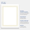 image:imageAvery Printable FullSheet Cardstock Gold amp Navy Border Florals 85 x 11 Matte White FullSheet Cardstock LaserInkjet 10ct Great Craft PaperGold Border with Gold Dots