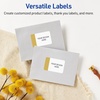 image:imageAvery Printable Rectangle Labels Gold Beads 4 x 313 Glossy White Rectangle Labels Permanent LaserInkjet 40ct Great for Product MerchandisingDipped Gold Edge
