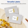 image:imageAvery Printable Rectangle Labels Gold Beads 4 x 313 Glossy White Rectangle Labels Permanent LaserInkjet 40ct Great for Product MerchandisingDouble Dipped Gold Edge