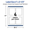 image:imageAvery Printable Rectangle Labels Gold Beads 4 x 313 Glossy White Rectangle Labels Permanent LaserInkjet 40ct Great for Product MerchandisingDouble Dipped Gold Edge