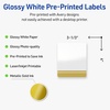 image:imageAvery Printable Rectangle Labels Gold Beads 4 x 313 Glossy White Rectangle Labels Permanent LaserInkjet 40ct Great for Product MerchandisingDouble Dipped Gold Edge