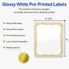 image:imageAvery Printable Rectangle Labels Gold Beads 4 x 313 Glossy White Rectangle Labels Permanent LaserInkjet 40ct Great for Product MerchandisingFlourished Metallic Gold Florals