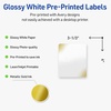 image:imageAvery Printable Rectangle Labels Gold Beads 4 x 313 Glossy White Rectangle Labels Permanent LaserInkjet 40ct Great for Product MerchandisingGold Blush