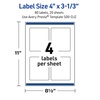 image:imageAvery Printable Rectangle Labels Gold Beads 4 x 313 Glossy White Rectangle Labels Permanent LaserInkjet 40ct Great for Product MerchandisingGold Dots Edge