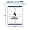 image:imageAvery Printable Rectangle Labels Gold Beads 4 x 313 Glossy White Rectangle Labels Permanent LaserInkjet 40ct Great for Product MerchandisingMultilined Gold Border