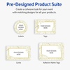 image:imageAvery Printable Rectangle Labels Gold Border Gold Dots 4 x 313 Matte White Rectangle Labels Permanent LaserInkjet 40ct Great for Product MerchandisingGold Monstera Leaves
