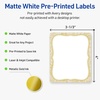 image:imageAvery Printable Rectangle Labels Gold Border Gold Dots 4 x 313 Matte White Rectangle Labels Permanent LaserInkjet 40ct Great for Product MerchandisingFlourished Metallic Gold Florals