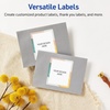 image:imageAvery Printable Rectangle Labels Gold Dots Blue Border 4 x 313 Glossy White Rectangle Labels Permanent LaserInkjet 40ct Great for Product MerchandisingColor Block With Metallic Gold Veins