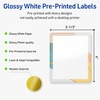 image:imageAvery Printable Rectangle Labels Gold Dots Blue Border 4 x 313 Glossy White Rectangle Labels Permanent LaserInkjet 40ct Great for Product MerchandisingColor Block With Metallic Gold Veins