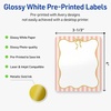 image:imageAvery Printable Rectangle Labels Gold Dots Blue Border 4 x 313 Glossy White Rectangle Labels Permanent LaserInkjet 40ct Great for Product MerchandisingPink Stripes With Metallic Gold Bow
