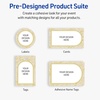 image:imageAvery Printable Rectangle Labels Gold DoubleDipped Edge 2 x 3 Matte White Rectangle Labels Permanent LaserInkjet 80ct Great for Product MerchandisingArched Metallic Gold Florals