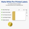 image:imageAvery Printable Rectangle Labels Gold DoubleDipped Edge 2 x 3 Matte White Rectangle Labels Permanent LaserInkjet 80ct Great for Product MerchandisingDipped Gold Edge