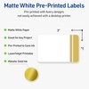image:imageAvery Printable Rectangle Labels Gold DoubleDipped Edge 2 x 3 Matte White Rectangle Labels Permanent LaserInkjet 80ct Great for Product MerchandisingDouble Dipped Gold Edge