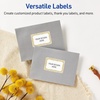 image:imageAvery Printable Rectangle Labels Gold DoubleDipped Edge 2 x 3 Matte White Rectangle Labels Permanent LaserInkjet 80ct Great for Product MerchandisingFlourished Metallic Gold Florals