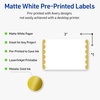 image:imageAvery Printable Rectangle Labels Gold DoubleDipped Edge 2 x 3 Matte White Rectangle Labels Permanent LaserInkjet 80ct Great for Product MerchandisingGold Dots Edge