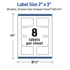 image:imageAvery Printable Rectangle Labels Gold DoubleDipped Edge 2 x 3 Matte White Rectangle Labels Permanent LaserInkjet 80ct Great for Product MerchandisingGold Dots Edge