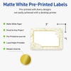 image:imageAvery Printable Rectangle Labels Gold DoubleDipped Edge 2 x 3 Matte White Rectangle Labels Permanent LaserInkjet 80ct Great for Product MerchandisingGold Monstera Leaves