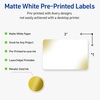image:imageAvery Printable Rectangle Labels Gold DoubleDipped Edge 2 x 3 Matte White Rectangle Labels Permanent LaserInkjet 80ct Great for Product MerchandisingGold Blush