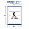 image:imageAvery Printable Rectangle Labels Gold DoubleDipped Edge 2 x 3 Matte White Rectangle Labels Permanent LaserInkjet 80ct Great for Product MerchandisingMultilined Gold Border