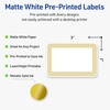image:imageAvery Printable Rectangle Labels Gold DoubleDipped Edge 2 x 3 Matte White Rectangle Labels Permanent LaserInkjet 80ct Great for Product MerchandisingMultilined Gold Border