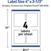 image:imageAvery Printable Rectangle Labels Gold amp Navy Border Florals 4 x 313 Matte White Rectangle Labels Permanent LaserInkjet 40ct Great for Product MerchandisingDouble Gold Border With Florals