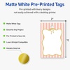 image:imageAvery Printable Rectangle Tags Gold Dots Green Florals 2 x 3 Matte White LaserInkjet 80ct Great for Product TagsPink Stripes With Metallic Gold Bow
